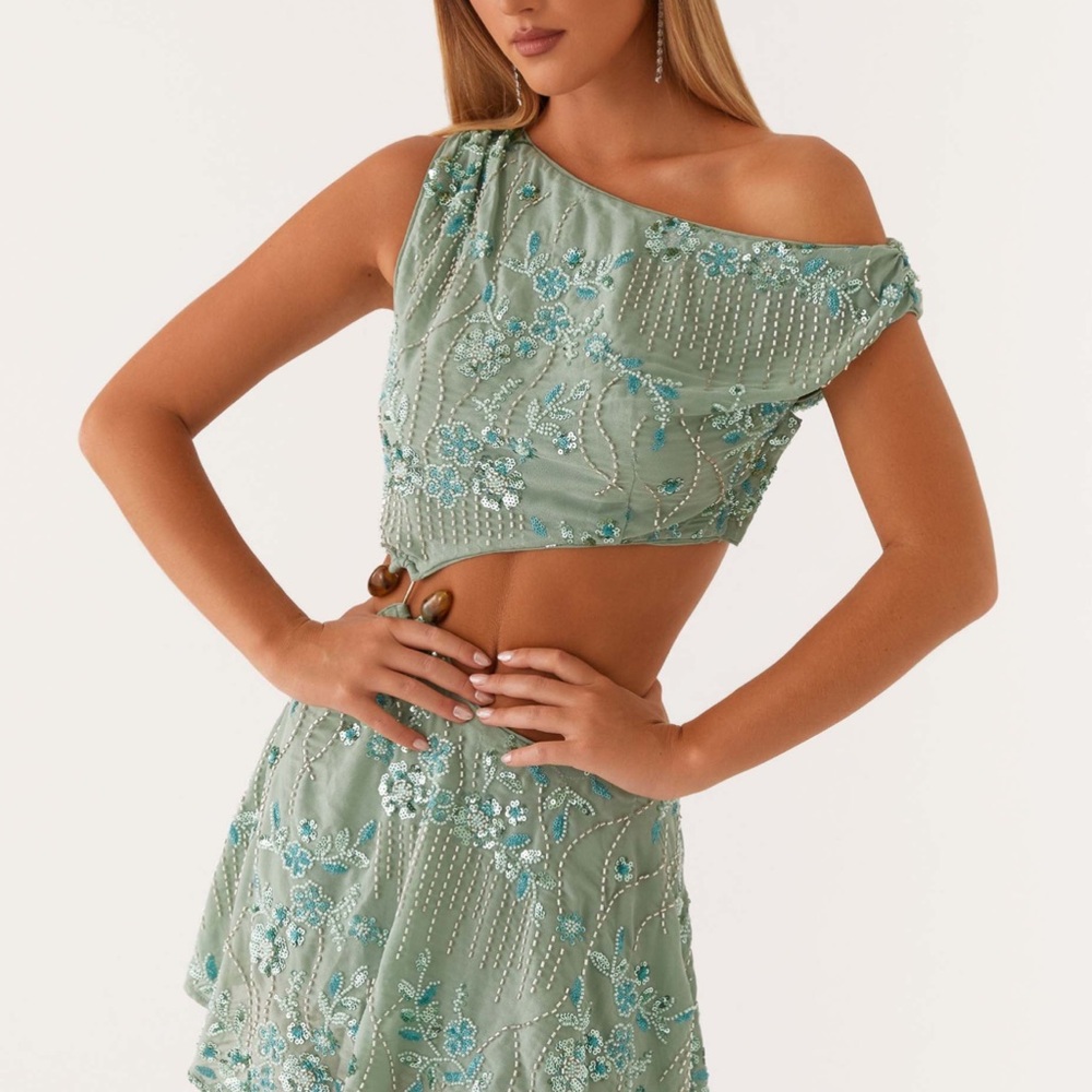Peppermayo Aletta Sequin Mini Dress - Mint (NWOT)